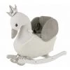 Paris Prix - Fauteuil à Bascule Enfant "cygne" 60cm Blanc & Gris -Assise pour enfant Soldes 57062141 1