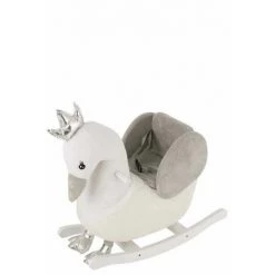 Paris Prix - Fauteuil à Bascule Enfant "cygne" 60cm Blanc & Gris -Assise pour enfant Soldes 57062141 5