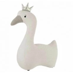 Paris Prix - Fauteuil Enfant "cygne" 77cm Blanc & Argent