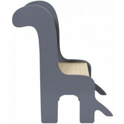 Paris Prix - Chaise Enfant Design "dino" 60cm Gris & Naturel -Assise pour enfant Soldes 57074716 3