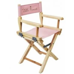 Paris Prix - Chaise Enfant "directeur" 57cm Rose & Naturel