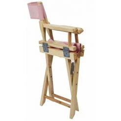 Paris Prix - Chaise Enfant "directeur" 57cm Rose & Naturel -Assise pour enfant Soldes 57074776 5