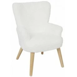 Paris Prix - Fauteuil Enfant Imitation Fourrure "helsinki" 63cm Blanc