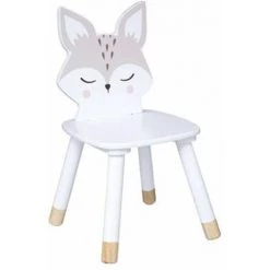 ATMOSPHERA FOR KIDS Chaise Enfant Scandinave "Renard" 52cm Blanc