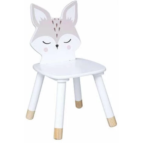 ATMOSPHERA FOR KIDS Chaise Enfant Scandinave "Renard" 52cm Blanc 3 ATMOSPHERA FOR KIDS Chaise Enfant Scandinave "Renard" 52cm Blanc