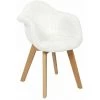 Paris Prix - Fauteuil Enfant "imitation Fourrure" 60cm Blanc -Assise pour enfant Soldes 57077317 1
