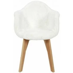 Paris Prix - Fauteuil Enfant "imitation Fourrure" 60cm Blanc -Assise pour enfant Soldes 57077317 2