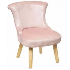ATMOSPHERA FOR KIDS Fauteuil Velours Enfant "Il Était Une Fois" 54cm Rose