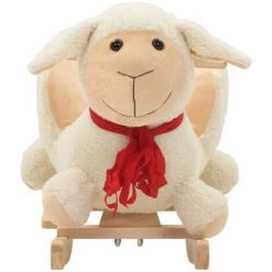 TRUE DEAL Mouton à Bascule Avec Dossier Peluche 60 X 32 X 50 Cm Blanc 9 TRUE DEAL Mouton à Bascule Avec Dossier Peluche 60 X 32 X 50 Cm Blanc -Assise pour enfant Soldes 57837296 3