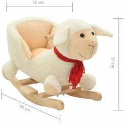 TRUE DEAL Mouton à Bascule Avec Dossier Peluche 60 X 32 X 50 Cm Blanc 11 TRUE DEAL Mouton à Bascule Avec Dossier Peluche 60 X 32 X 50 Cm Blanc -Assise pour enfant Soldes 57837296 5