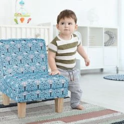 Relaxdays Fauteuil Pour Enfants Avec Motifs D’éléphant Pour Garçons Et Filles, HLP : 60 X 45 X 52 Cm, Bleu Clair -Assise pour enfant Soldes 57904243 4