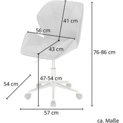 SVITA Chaise De Bureau Chaise De Bureau Confortable Réglable En Hauteur Sans Accoudoirs Velours Gris Foncé -Assise pour enfant Soldes 58261131 4