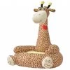 INLIFE Chaise En Peluche Pour Enfants Girafe Marron - Brun -Assise pour enfant Soldes 58692335 1
