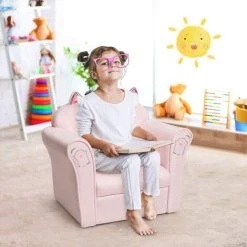 DREMADE DREAMADE Fauteuil Pour Enfant, Canapé D' Enfant Rembourré Confortable Avec Accoudoir Ergonomique, Canapé Avec Dessin Animé Mignon, Pour Salon, Chambre, Ecole Maternelle (Motif Chat) -Assise pour enfant Soldes 58846043 4