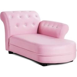 DREMADE DREAMADE Canapé Pour Enfants Style Princesse,Fauteuil Rose Pour Fills,Petit Sofa Avec Pieds Antidérapants Et Accoudoir Unilatérale,Idéal Pour Enfants 3-7 Ans,pour Maison Et Maternelle,Rose