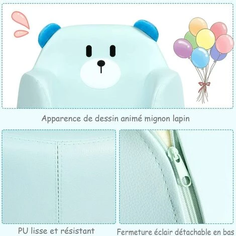 DREMADE DREAMADE Fauteuil Enfant Animal,Canapé Enfant En PVC Charge Maximal 30KG, Chaise Enfant Animal Idéal Pour Filles Et Garçons De 0 à 3 Ans Dans Chambre De Enfant, Salon, Maternelle, En Ours Bleu 6 DREMADE DREAMADE Fauteuil Enfant Animal,Canapé Enfant En PVC Charge Maximal 30KG, Chaise Enfant Animal Idéal Pour Filles Et Garçons De 0 à 3 Ans Dans Chambre De Enfant, Salon, Maternelle, En Ours Bleu – Image 4