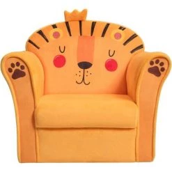 DREMADE DREAMADE Fauteuil Pour Enfant, Canapé D' Enfant Rembourré Confortable Avec Accoudoir Ergonomique, Canapé Avec Dessin Animé Mignon, Pour Salon, Chambre, Ecole Maternelle (Motif Lion) -Assise pour enfant Soldes 58846089 4