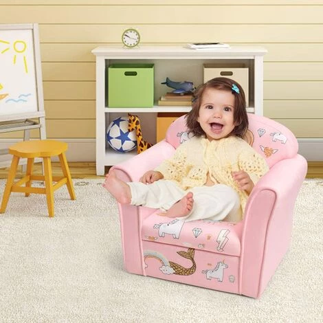 DREMADE DREAMADE Fauteuil Pour Enfant, Canapé D' Enfant Rembourré Confortable Avec Accoudoir Ergonomique, Canapé Avec Dessin Animé Mignon, Pour Salon, Chambre, Ecole Maternelle (Motif Sirène) 4 DREMADE DREAMADE Fauteuil Pour Enfant, Canapé D' Enfant Rembourré Confortable Avec Accoudoir Ergonomique, Canapé Avec Dessin Animé Mignon, Pour Salon, Chambre, Ecole Maternelle (Motif Sirène) – Image 2