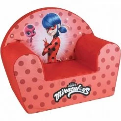 FUN HOUSE Miraculous Fauteuil Club Lady Bug - L.52 X P.33 X H.42 Cm - Pour Enfant Origine France Garantie -Assise pour enfant Soldes 59113823 2