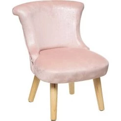 ATMOSPHERA FOR KIDS Fauteuil Enfant Velours Glitter Rose Atmosphera