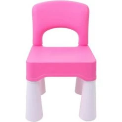 MINKUROW Chaise Enfant En Plastique Avec Dossier Incurvé Pour La Maison Et Le Jardin, Meubles De Siège Assemblables Pour Enfants, Poids Maximum 100Kg/220Lb, Rose