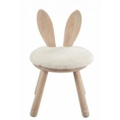 LANADECO CHAISE OREIL LAPIN BOIS NATUREL 29 Cm - Naturel -Assise pour enfant Soldes 59391680 3