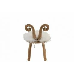 LANADECO CHAISE OREILLE MOUTON BOIS NATUREL - Naturel -Assise pour enfant Soldes 59391714 4