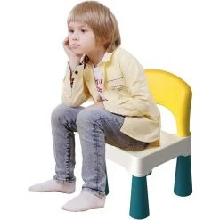 MINKUROW Chaise En Plastique Avec Dossier Incurvé, Ajout Parfait à La Table D'Activités Pour Enfants Pour Les Blocs De Construction Pour Garçons Et Filles, Poids Maximum 100kg/220lb -Assise pour enfant Soldes 59478156 3