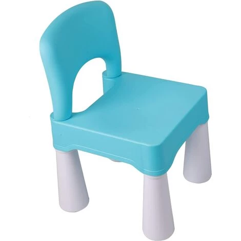 MINKUROW Chaise En Plastique Pour Enfants, Durable Et Légère, Hauteur Du Siège De 9,3", Utilisation à L'Intérieur Ou à L'Extérieur, Bleu Clair 4 MINKUROW Chaise En Plastique Pour Enfants, Durable Et Légère, Hauteur Du Siège De 9,3", Utilisation à L'Intérieur Ou à L'Extérieur, Bleu Clair – Image 2