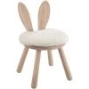 LES TENDANCES Chaise Oreille De Lapin En Bois Naturel Lapinou -Assise pour enfant Soldes 60258498 1