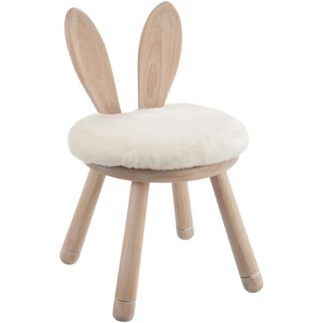 LES TENDANCES Chaise Oreille De Lapin En Bois Naturel Lapinou 3 LES TENDANCES Chaise Oreille De Lapin En Bois Naturel Lapinou