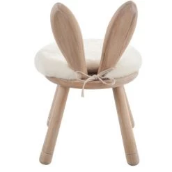 LES TENDANCES Chaise Oreille De Lapin En Bois Naturel Lapinou 9 LES TENDANCES Chaise Oreille De Lapin En Bois Naturel Lapinou -Assise pour enfant Soldes 60258498 4