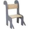 THE HOME DECO KIDS Chaise Enfant En Bois Animal Dino Gris - Gris -Assise pour enfant Soldes 60276493 1