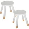WELLHOME WELL HOME MOBILIARIO & DECORACIÓN Well Home Lot De 2 Tabourets Pour Enfants « Douceur » Blanc, Estándar -Assise pour enfant Soldes 60705782 1