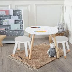 WELLHOME WELL HOME MOBILIARIO & DECORACIÓN Well Home Lot De 2 Tabourets Pour Enfants « Douceur » Blanc, Estándar 9 WELLHOME WELL HOME MOBILIARIO & DECORACIÓN Well Home Lot De 2 Tabourets Pour Enfants « Douceur » Blanc, Estándar -Assise pour enfant Soldes 60705782 3