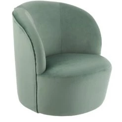 LES TENDANCES Chaise Enfant Dragon Velours Vert Menthe Dago