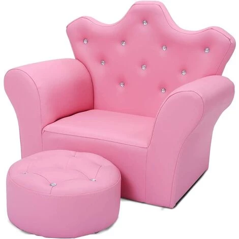 BAICCCF Canapé Rose Pour Enfant,Fauteuil Enfant, Chaise D'accoudoir Rembourrée Pour Princesse Avec Pouf, Cuir PVC Et Cristal Intégré, Meubles De Chambre à Coucher Pour Bébé Fille 3 BAICCCF Canapé Rose Pour Enfant,Fauteuil Enfant, Chaise D'accoudoir Rembourrée Pour Princesse Avec Pouf, Cuir PVC Et Cristal Intégré, Meubles De Chambre à Coucher Pour Bébé Fille
