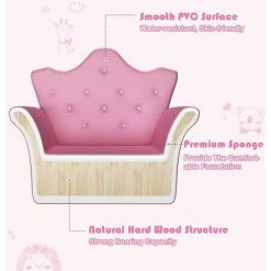 BAICCCF Canapé Rose Pour Enfant,Fauteuil Enfant, Chaise D'accoudoir Rembourrée Pour Princesse Avec Pouf, Cuir PVC Et Cristal Intégré, Meubles De Chambre à Coucher Pour Bébé Fille 10 BAICCCF Canapé Rose Pour Enfant,Fauteuil Enfant, Chaise D'accoudoir Rembourrée Pour Princesse Avec Pouf, Cuir PVC Et Cristal Intégré, Meubles De Chambre à Coucher Pour Bébé Fille -Assise pour enfant Soldes 61088925 4