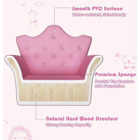 BAICCCF Canapé Rose Pour Enfant,Fauteuil Enfant, Chaise D'accoudoir Rembourrée Pour Princesse Avec Pouf, Cuir PVC Et Cristal Intégré, Meubles De Chambre à Coucher Pour Bébé Fille 6 BAICCCF Canapé Rose Pour Enfant,Fauteuil Enfant, Chaise D'accoudoir Rembourrée Pour Princesse Avec Pouf, Cuir PVC Et Cristal Intégré, Meubles De Chambre à Coucher Pour Bébé Fille – Image 4