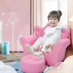 BAICCCF Canapé Rose Pour Enfant,Fauteuil Enfant, Chaise D'accoudoir Rembourrée Pour Princesse Avec Pouf, Cuir PVC Et Cristal Intégré, Meubles De Chambre à Coucher Pour Bébé Fille 11 BAICCCF Canapé Rose Pour Enfant,Fauteuil Enfant, Chaise D'accoudoir Rembourrée Pour Princesse Avec Pouf, Cuir PVC Et Cristal Intégré, Meubles De Chambre à Coucher Pour Bébé Fille -Assise pour enfant Soldes 61088925 5