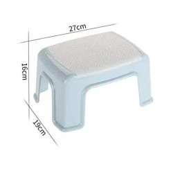 EINEMGELD Tabourets En Plastique Marchepied Tabourets De Siège En Plastique PP Pour La Maison, Le Bureau, Le Salon Marchepied Multifonctionnel Avec Coussinet Antidérapant Roulement Solide Pour Adultes, Bleu Clair -Assise pour enfant Soldes 61194434 3