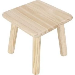 EINEMGELD Tabouret En Bois, Tabouret De Pied Tabouret De Selle Détachable Petit Escabeau Squre Pour Tabouret De Meubles D'extérieur Pour Enfants(Square-Bois Naturel)