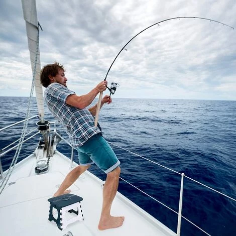 EINEMGELD Tabouret Pliant Marchepied Pliable Pour Enfants Adultes Petit Tabouret De Pêche Cuisine Jardin Tabouret De Salle De Bain Bleu 4 EINEMGELD Tabouret Pliant Marchepied Pliable Pour Enfants Adultes Petit Tabouret De Pêche Cuisine Jardin Tabouret De Salle De Bain Bleu – Image 2