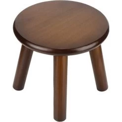 EINEMGELD Tabouret En Bois, Tabouret De Pied Tabouret De Selle Détachable Petit Escabeau Squre Pour Tabouret De Meubles D'extérieur Pour Enfants(Round-Noyer)