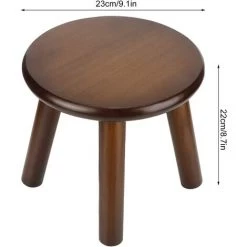 EINEMGELD Tabouret En Bois, Tabouret De Pied Tabouret De Selle Détachable Petit Escabeau Squre Pour Tabouret De Meubles D'extérieur Pour Enfants(Round-Noyer) -Assise pour enfant Soldes 61195876 3