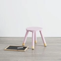 WELLHOME Ensemble De 2 Tabourets Pour Enfants "douceur" Dans Le Puits Rose à La Maison -Assise pour enfant Soldes 61258885 4