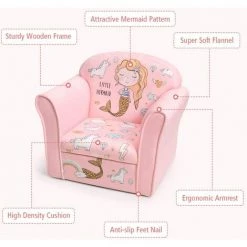 GIANTEX Fauteuils Pour Enfants Rincon De Mousse - Canapé Pour Enfant Avec Motif - Structure En Bois - 51 X 37,5 X 44 Cm 8 GIANTEX Fauteuils Pour Enfants Rincon De Mousse - Canapé Pour Enfant Avec Motif - Structure En Bois - 51 X 37,5 X 44 Cm -Assise pour enfant Soldes 63738260 2
