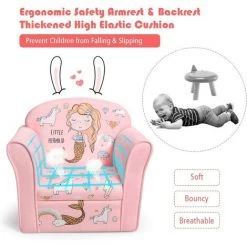 GIANTEX Fauteuils Pour Enfants Rincon De Mousse - Canapé Pour Enfant Avec Motif - Structure En Bois - 51 X 37,5 X 44 Cm 9 GIANTEX Fauteuils Pour Enfants Rincon De Mousse - Canapé Pour Enfant Avec Motif - Structure En Bois - 51 X 37,5 X 44 Cm -Assise pour enfant Soldes 63738260 3