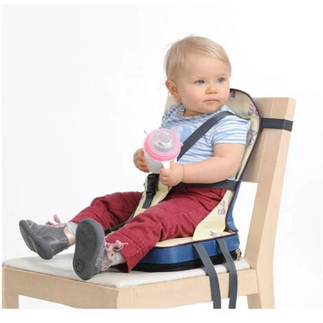 BDD Travel Foldable Child Belt Feeding High Chair Bleu 5 BDD Travel Foldable Child Belt Feeding High Chair Bleu – Image 3