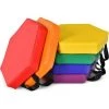 DREAMADE Lot De 6 Coussins De Chaise Pour Enfant, Coussins De Sol Multicolores Avec Poign¨¦es, Convient Aux Jardins D'enfants,Terrains De Jeux,Loisirs Int¨¦rieurs Et Ext¨¦rieurs, 38X38CM (Hexagone) -Assise pour enfant Soldes 65867608 1